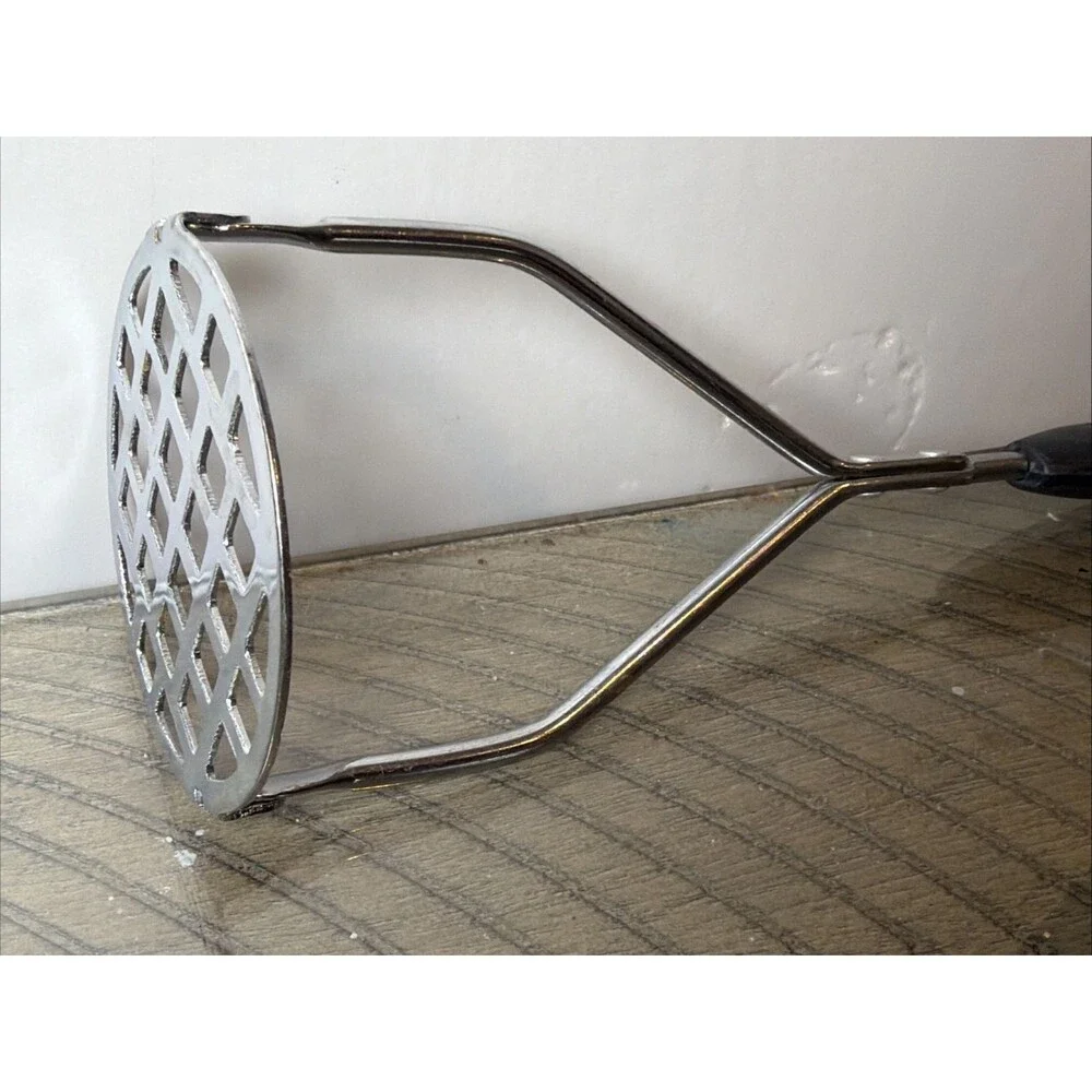 Vintage Potato Masher Stainless Steel 9